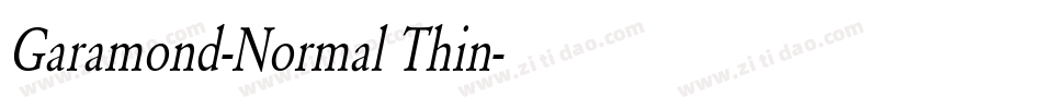 Garamond-Normal Thin字体转换